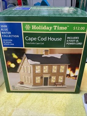 Holiday Time Cape Cod House - Beige and Black Holiday Village Lighted Decor